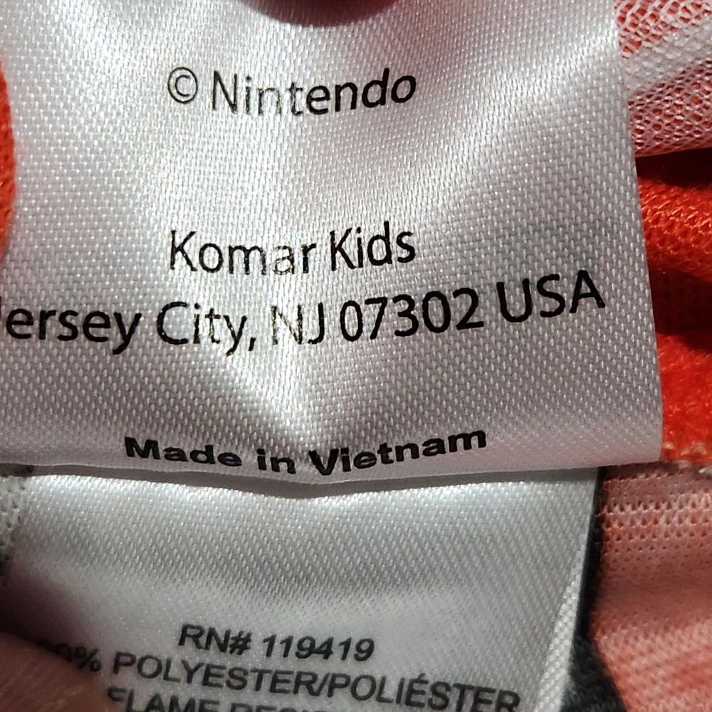 Mario Kart Pajama For Boys Size Small 6/7 Red Hooded Full Zip - Picture 12 of 15